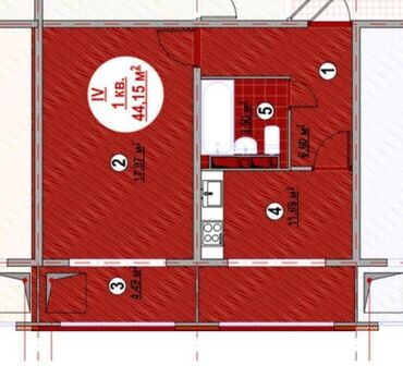 нижний аларча квартира берилет: 1 комната, 44 м², 106 серия улучшенная, 9 этаж, ПСО (под самоотделку)