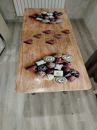 Mətbəx üçün, İşlənmiş, Açılan, Dördbucaq masa, 4 stul