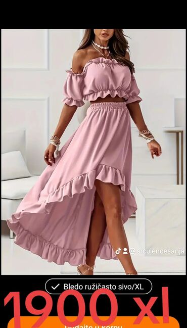 Haljine: A-Dress XL (EU 42), bоја - Roze, Oversize, Na bretele