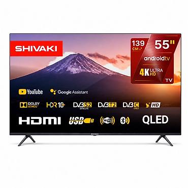 Televizorlar: Yeni Televizor Shivaki QLED 55" 4K (3840x2160), Ünvandan götürmə, Pulsuz çatdırılma, Ödənişli çatdırılma — 1