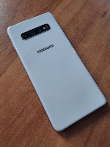 чехол на самсунг а8: Samsung Galaxy S10 Plus, Колдонулган, 512 ГБ, түсү - Саргыч боз, 1 SIM