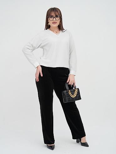 Блузки: Блузка из ткани с люрексом идеально дополнит ваш образ как деловой / — 10