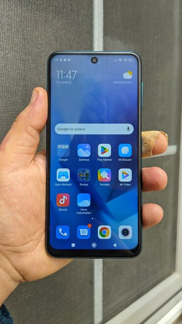 telefon qiymetleri redmi note 8: Xiaomi Redmi Note 9S, 64 GB, rəng - Göy, 
 Barmaq izi, İki sim kartlı, Sənədlərlə