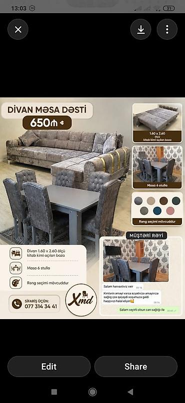 Divan–Masa Dəsti – Künc divan: 1.60 x 2.60 ölçü, kitab kimi açılan lalafo.az -da Divan–Masa Dəsti – Künc divan: 1.60 x 2.60 ölçü, kitab kimi açılan