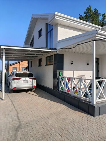 Навесы: Навес, Односкатный, Металл, Поликарбонат, Установка — 6