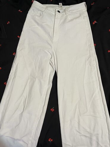 белые джинсы клеш: Прямые, Китай, Высокая талия