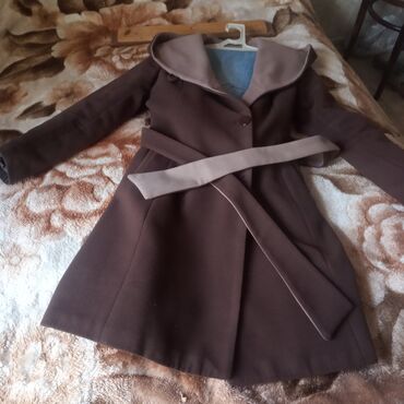 Пальто: Пальто, Осень-весна, Кашемир, По колено, XL (EU 42)