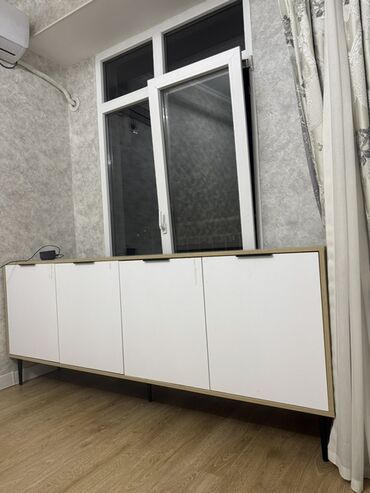 шкафы токмак: Тумба и подставка для телевизора, Напольная, ЛДСП, Самовывоз, цвет - Белый
