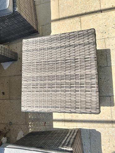 heyet ucun divan: Açıq hava üçün rattan künc dəst Tərkibi: - L formalı geniş künc divan — 3