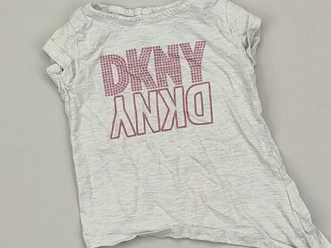 koszulki prążkowane: T-shirt, DKNY, 12-18 months, condition - Good