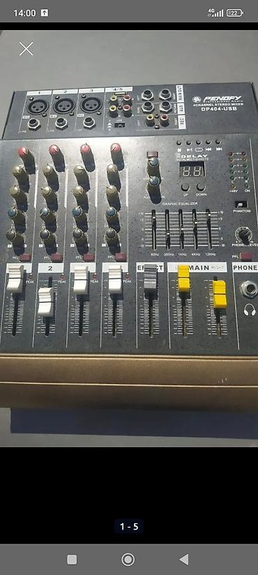 Микшерный пульт с усилителем Penofy DP404‑USB + акустическая система