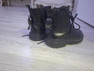 qara botinkalar: Uşaq üçün qara dəri botlar - Model: bağcıqlı qısa çəkmə (ankle boot) — 7