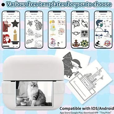 Printerlər: Mini Portativ Termal Printer (Bluetooth) Kiçik ölçülü, rahat daşınan — 5