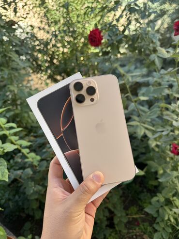 сломанные телефоны: IPhone 16 Pro Max, Колдонулган, 256 ГБ, Алтын, Куту, Бөлүп төлөө менен, 97 %