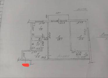юг 2 вефа: 2 комнаты, 46 м², Вефа ТЦ 104 серия, 2 этаж, Косметический ремонт — 2