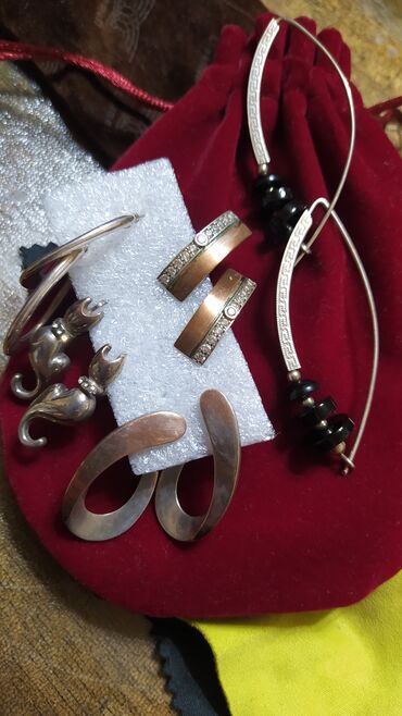 Серебряные серьги: Серебряные серьги, Проба 925, Агат, Женские, Новый — 24