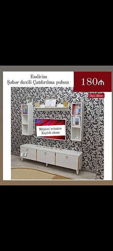 Sifarişlə mebel: *TV stend 180Azn 💥* ✔️Rəng seçimi var ✔️ *Şəhər daxili Çatdırılma və — 1