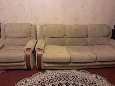 купить чехлы на мягкую мебель: Продаю Мягкая мебель: комплект из 2 диванов и 2 кресла Сьемные
