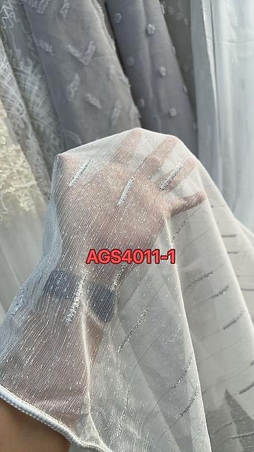 silk filament: AG S4011 seriyası tull pərdəlik parça - Model kodları: AGS4011-1 və — 3