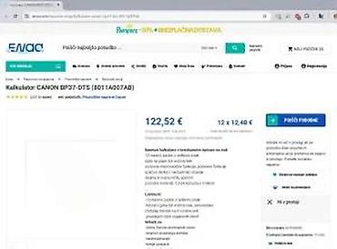 Druga oprema za računare i laptopove: Canon BP37-DTS Bubble Jet računarski kalkulator sa štampom - — 9