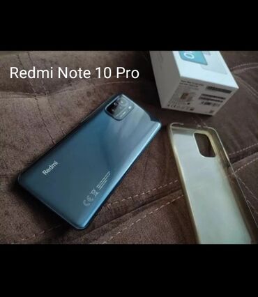 Redmi: Redmi, Redmi Note 10 Pro, Б/у, 128 ГБ, цвет - Синий, 2 SIM