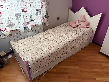 matras tek neferlik: 100 x 200 ölçüdə az istifadə olunmuş əla vəziyyətdə krovat. Ortopedik — 2
