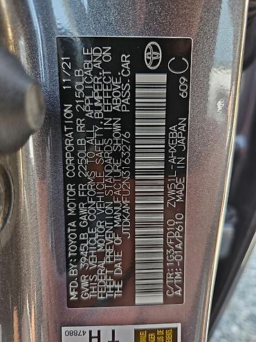 byd e6: Toyota Prius: 2022 г., 1.8 л, Автомат, Гибрид, Лифтбек — 7