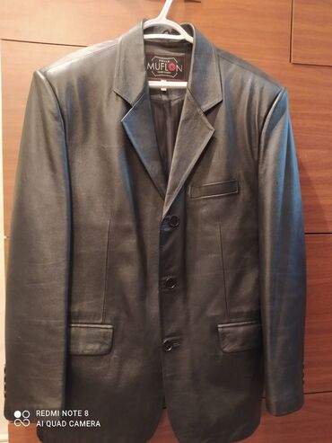 deri gödekce: Куртка L (EU 40), цвет - Черный