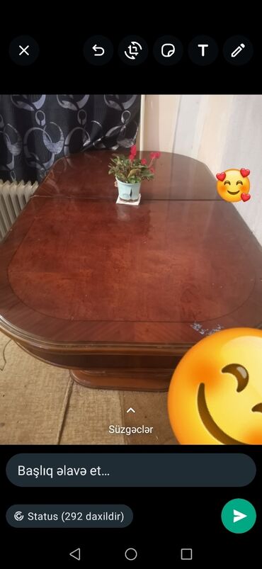 açilan stol: Qonaq masası, İşlənmiş, Açılan, Oval masa, Türkiyə