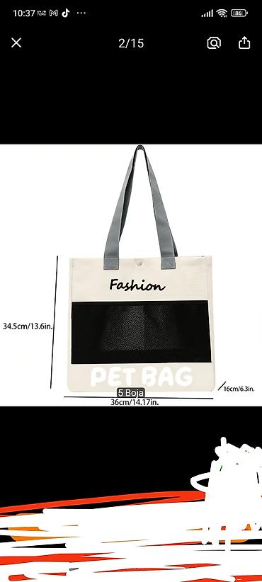 Pet Equipment & Accessories: Torba za nošenje ljubimaca – “PET BAG” - Dimenzije: 36 x 16 x 34,5 — 1