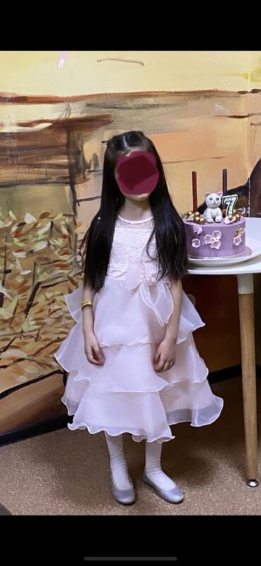 детское леопардовое платье: Детское платье цвет - Розовый