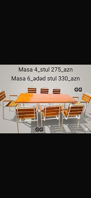 Столы и стулья: Mebel kateqoriyası – masa və oturacaq dəstləri 1) 4 nəfərlik yemək — 4