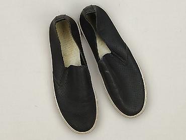 klapki hermes eobuwie: Damskie slip‑ony czarne - Model: wsuwane slip‑ony - Kolor: czarny z — 1