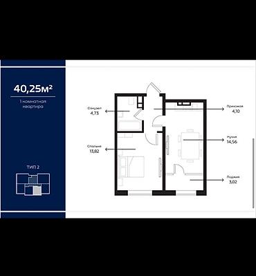 Новостройки от застройщика: Строится, Элитка, 1 комната, 40 м² — 2