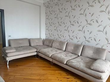 Divanlar: Müasir dizaynlı L formalı künc divan - Rəng: açıq bej (neytral ton — 1