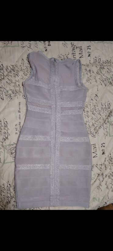 haljina s: S (EU 36), color - Silver, Evening, With the straps
