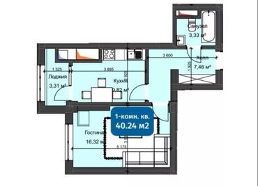 Долгосрочная аренда квартир: 1 комната, 4024 м², Элитка, 6 этаж, ПСО (под самоотделку)