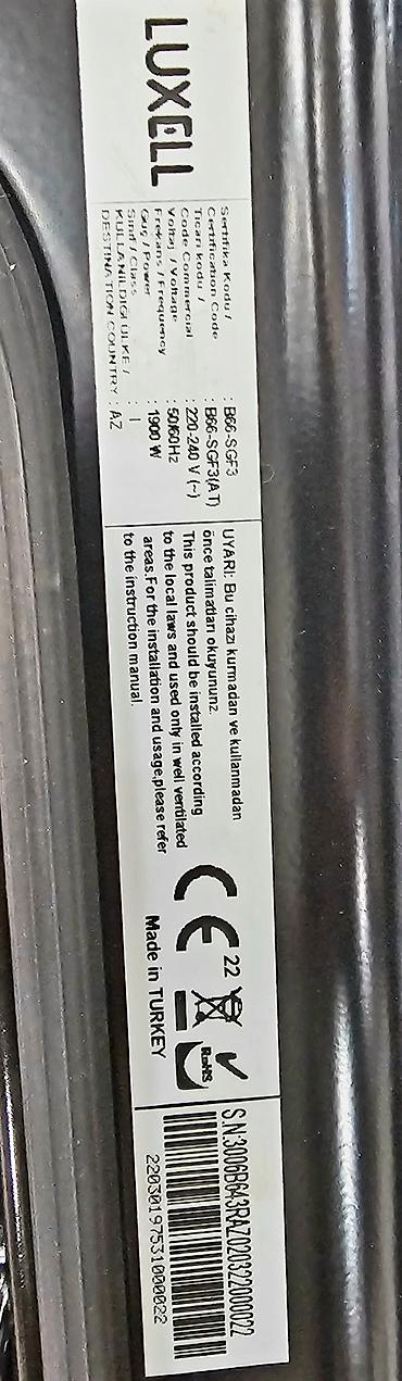 corek bisiren soba: Duxovka Elektrik, rəng - Qara, Quraşdırılan, Yeni — 5