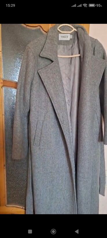 женские длинные кардиганы: Palto, L, rəng - Boz