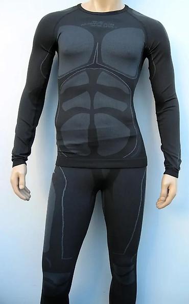 Trenerke: Muški set termo/kompresione odeće za trening – gornji deo dugih rukava — 2
