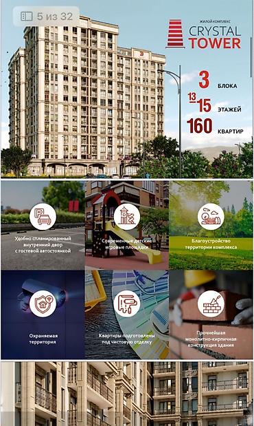 кут тауэр: 2 комнаты, 83 м², АУЦА Элитка, 5 этаж, ПСО (под самоотделку) — 10