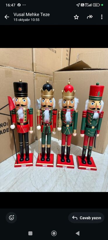 Yeni il oyuncaqları və bəzəkləri: Məhsul: LED işıqlı Yeni il/C̈əngə mücəssəməsi – skandinav cırtdan — 31