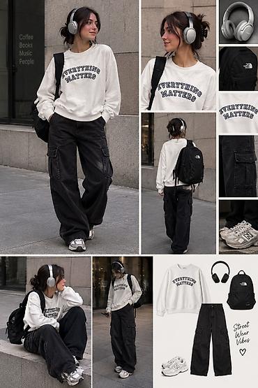 pull and bear: Svitşot, Bershka, M, rəng - Ağ — 1