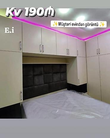 mebel alan: - Yataq otağı üçün divara quraşdırılan dolab sistemi və başlıq — 1