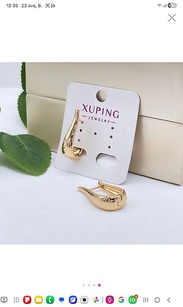 Aksesuarlar: Xuping Jewelry sırğaları - Model: damla formalı, zərif minimalist — 2