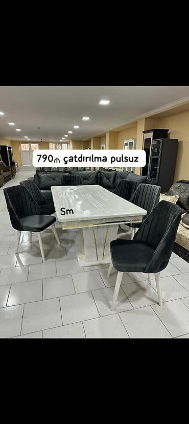 srunv auto tools: Qonaq otağı üçün, Yeni, Açılmayan, Dördbucaq masa, 6 stul — 1