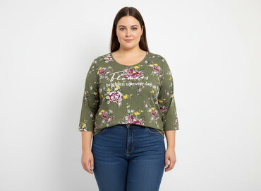 sukienki dla babci allegro: Janina, Bluzka damska, rozmiar 4XL