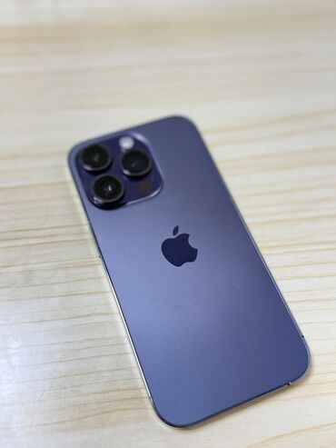 белый монитор: IPhone 14 Pro, Колдонулган, 128 ГБ, Deep Purple, 86 %