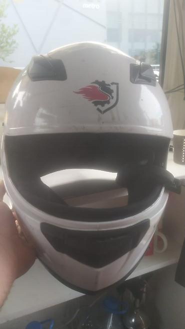 full face kask: 050 355 60 32 wp Tam üzlü motosiklet dəbilqəsi - Rəng: ağ, üzərində — 1