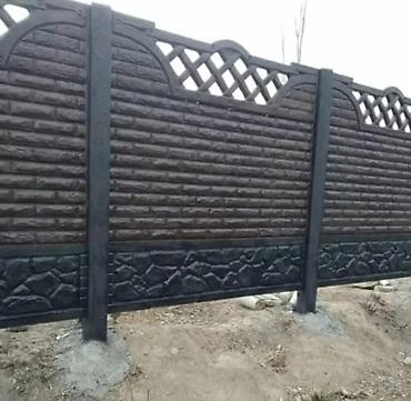 Бетонные еврозаборы: Бетонный еврозабор, Декоративный, Новый, В розницу,Наличный расчет — 10